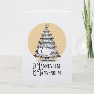 O Tannenbum Kerstboom anus bum grap kaart