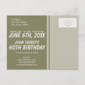 O Tape Recorder 60ste verjaardag Party Save the Da Aankondigingskaart (Achterkant)