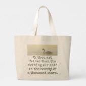 O Thou Art eerlijker - Beauty Quote Grote Tote Bag (Achterkant)