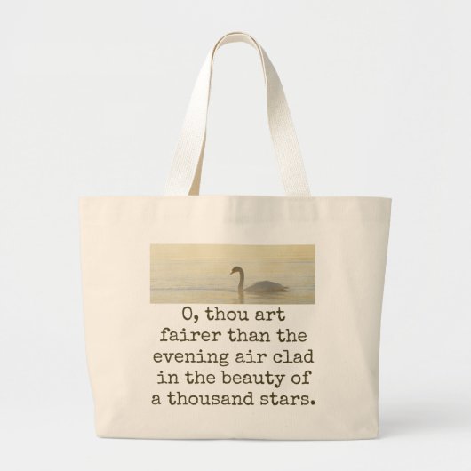 O Thou Art eerlijker - Beauty Quote Grote Tote Bag (Voorkant)