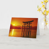 O-Torii Gate, Itsukushima shrine, Miyajima Kaart (Gele Bloem)