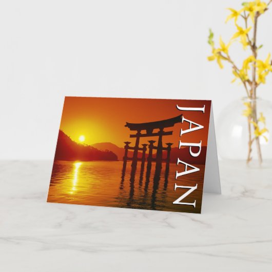 O-Torii poort, Itsukushima heiligdom | Gefelicitee Kaart (Gele Bloem)