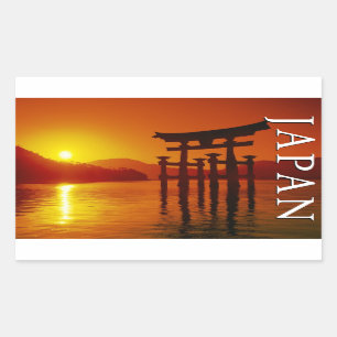 O-Torii poort, Itsukushima heiligdom Miyajima, J Rechthoekige Sticker