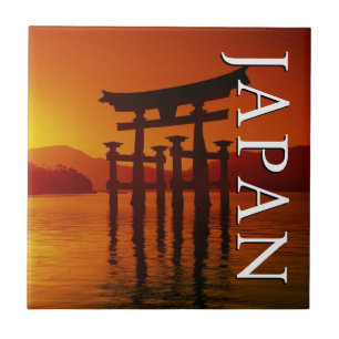 O-Torii poort, Itsukushima heiligdom   Miyajima, J Tegeltje