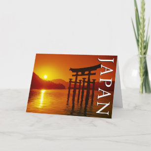 O-Torii-poort, Itsukushima-schrijn   Gefeliciteerd Kaart