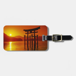 O-Torii-poort, Itsukushima-schrijn, Miyajima, Bagagelabel