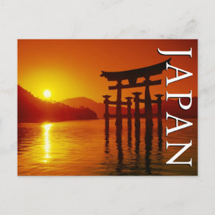 O-Torii-poort, Itsukushima-schrijn   Miyajima, Jap Briefkaart