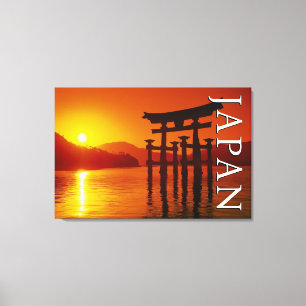 O-Torii-poort, Itsukushima-schrijn   Miyajima, Jap Canvas Afdruk