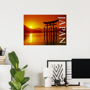 O-Torii-poort, Itsukushima-schrijn   Miyajima, Jap Poster