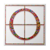 O Trajanus Red Custom Monogram Tegel Tegeltje (Voorkant)