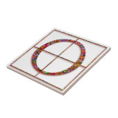 O Trajanus Red Custom Monogram Tegel Tegeltje (Zijkant)