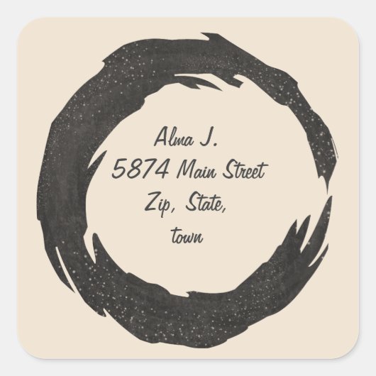 o vierkante sticker (Voorkant)