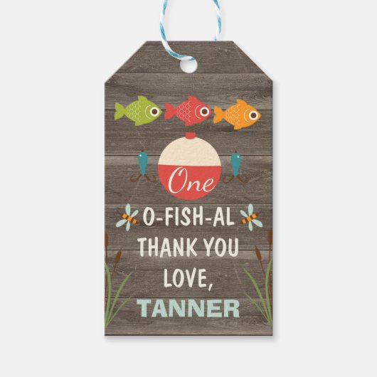 O-vis-al Bedankt Vist Verjaardagsgunst Label Cadeaulabel (Voorkant)