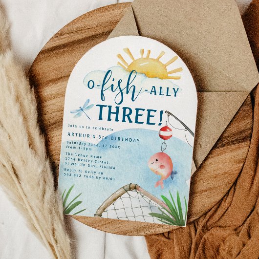 O Vis Ally Drie! | 3e Verjaardagsfeestje Kaart