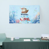 O-vis-ally Een Gevist 1e Verjaardag Banner Sign (Beurs)