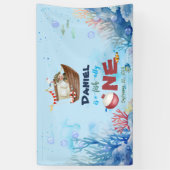 O-vis-ally Een Gevist 1e Verjaardag Banner Sign (Verticaal)