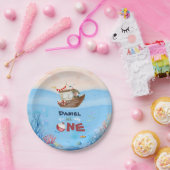 O-vis-ally Een Gevist 1e Verjaardagspapier Bord (Feest)