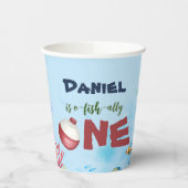 O-vis-ally Een Geviste 1e Verjaardagspapier beker (Links)