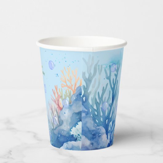 O-vis-ally Een Geviste 1e Verjaardagspapier beker (Rechts)