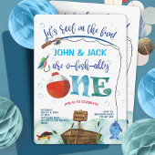 O-vis-Ally, kleine visser, 1e tweeling verjaardag Kaart