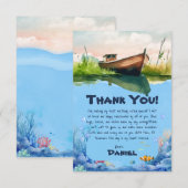 O-vis-ally One Vist plat bedankje Bedankkaart (Voorkant / Achterkant)