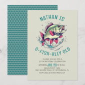 O-vis-ally oud Gevist volwassen verjaardag Kaart (Voorkant / Achterkant)