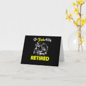 O Vis Ally Reberekend Funny Retirement Gevist Kaart (Gele Bloem)