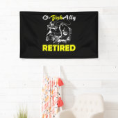 O Vis Ally Reberekend Funny Retirement Gevist Spandoek (Insitu)