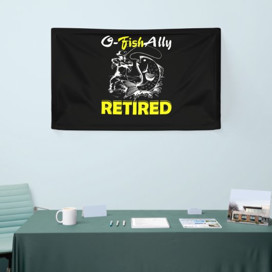 O Vis Ally Reberekend Funny Retirement Gevist Spandoek (Beurs)