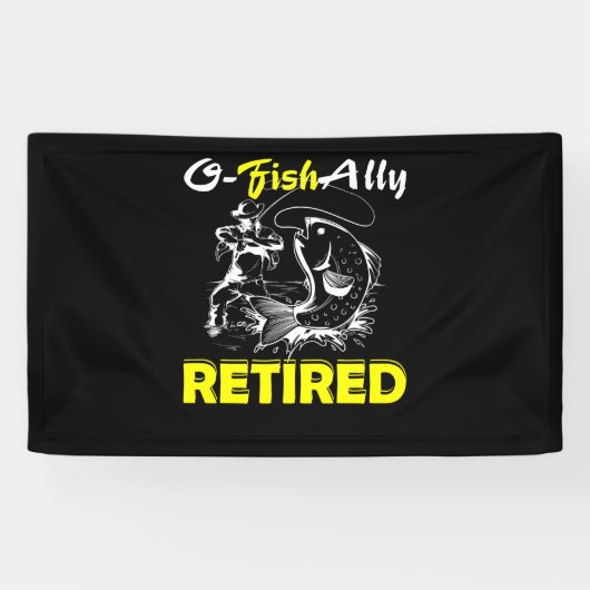 O Vis Ally Reberekend Funny Retirement Gevist Spandoek (Horizontaal)