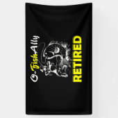 O Vis Ally Reberekend Funny Retirement Gevist Spandoek (Verticaal)