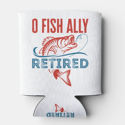 O Vis Ally Revermoeid Funny Vist pensionering Blikjeskoeler (Achterkant)