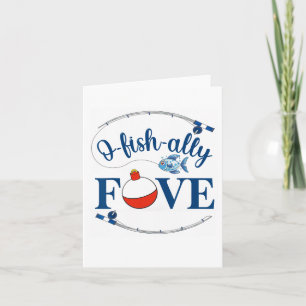 O-vis-bondgenoot Five Vissen Boy Vijfde Verjaardag Kaart