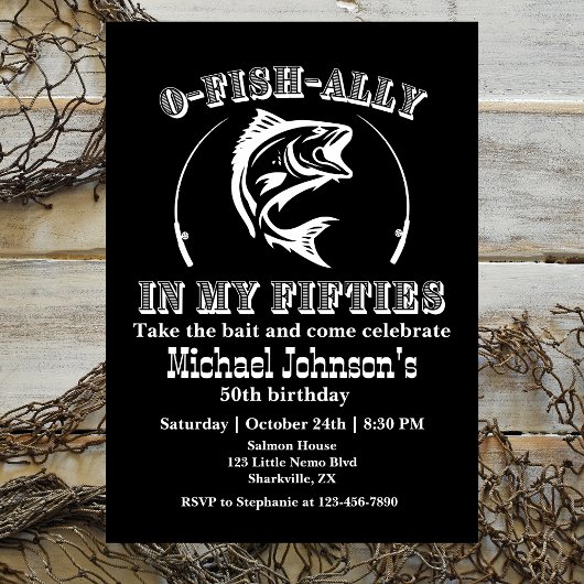 O-vis-bondgenoot in mijn 50ste verjaardagsfeestje kaart