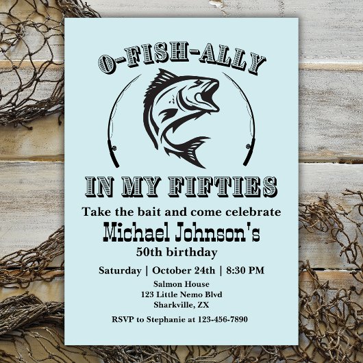 O-vis-bondgenoot in mijn 50ste verjaardagsfeestje kaart