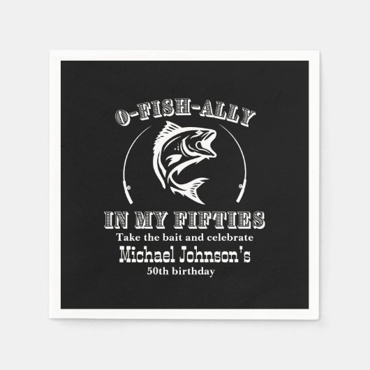 O-vis-bondgenoot in mijn 50ste verjaardagsfeestje servet (Voorkant)