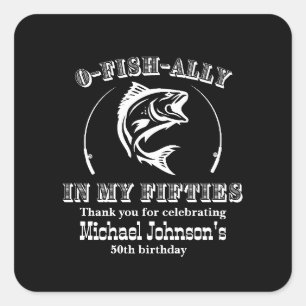 O-vis-bondgenoot in mijn 50ste verjaardagsfeestje vierkante sticker