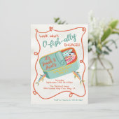 O-vis-bondgenoot verloofde Funky Sardine Party Kaart (Staand voorkant)