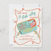 O-vis-bondgenoot verloofde Funky Sardine Party Kaart (Voorkant)