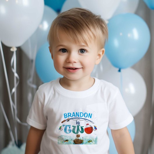 O-vis-bondgenoot vissen kleine visser 2e verjaarda kinder shirts