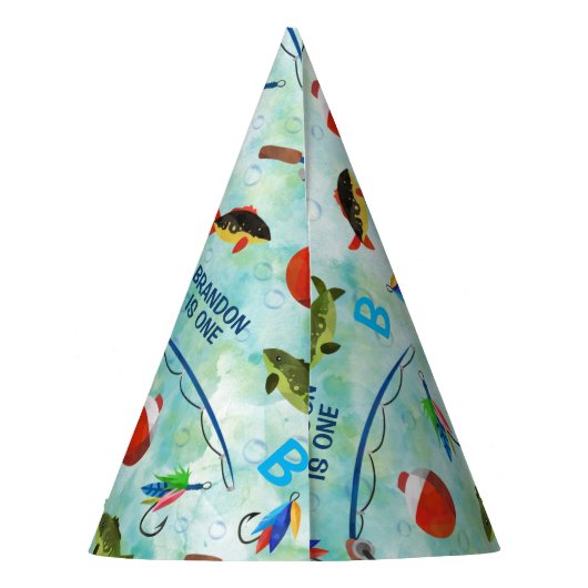 O-vis-bondgenoot vissen kleine visser gepersonalis feesthoedjes (Achterkant)