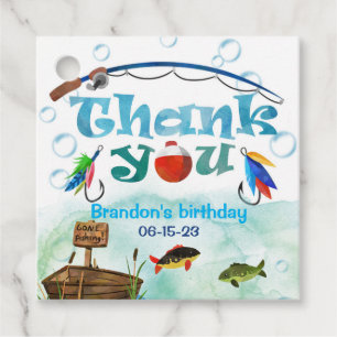 O-vis-bondgenoot, weg Gevist, kleine visser partij Bedankjes Labels