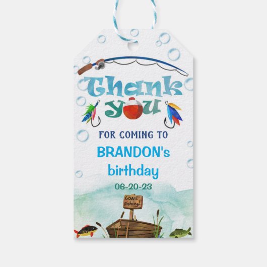 O-vis-bondgenoot, weg Gevist, kleine visser partij Cadeaulabel (Achterkant)