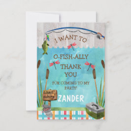 O vis hartelijk dank bedankkaart