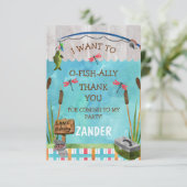 O vis hartelijk dank bedankkaart (Staand voorkant)