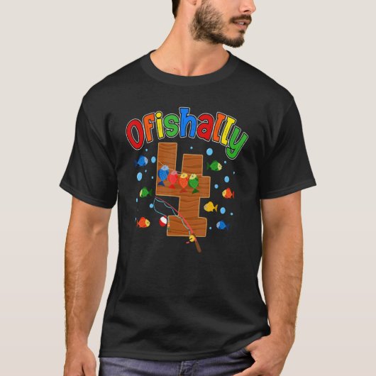 O Vis slechts één verjaardag buiten vier jaar oud T-shirt (Voorkant)
