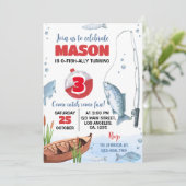 O Visbondgenoot Visser Verjaardagsfeest Uitnodigin Kaart (Staand voorkant)