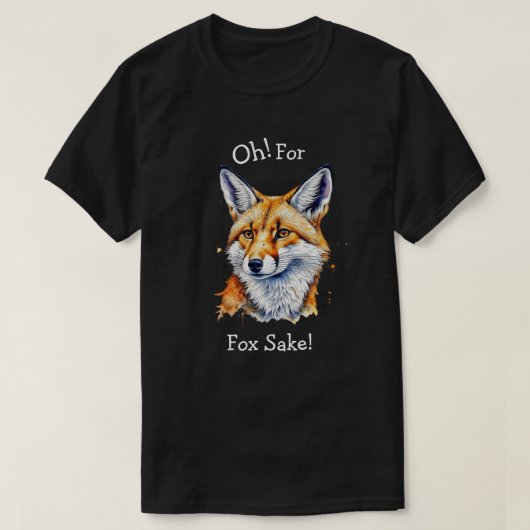 O, voor de vos! Leuk aquarel T-shirt (Design voorkant)