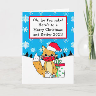 O, voor de vossen, 2020, Grappig Kerstmis Kaart