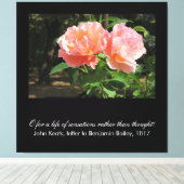 O voor een leven van sensaties . . . (John Keats) Canvas Afdruk (Insitu (Houten vloer))